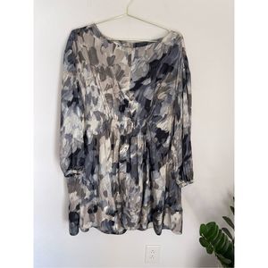 CO COLLECTIVE Abstract Print 100% Silk Dress Size 10